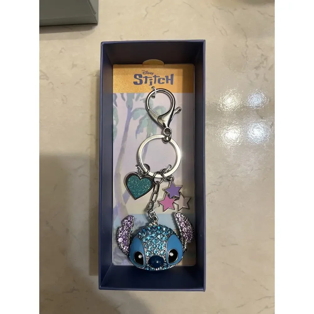 Disney Stitch Keychain & Bag Charm W/Rhinestones NEW In Box